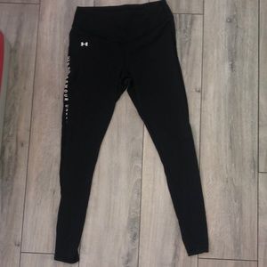 Under armour black leggings with mesh detail
